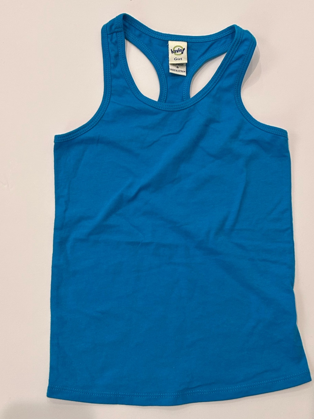 Girls size 4 Kavio Racerback Tank Top. Excellent Condition, Aqua color